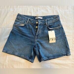 NWT Zara Z1975 High-Waisted Loose Fit Shorts